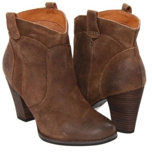 clarks western ankle booties
